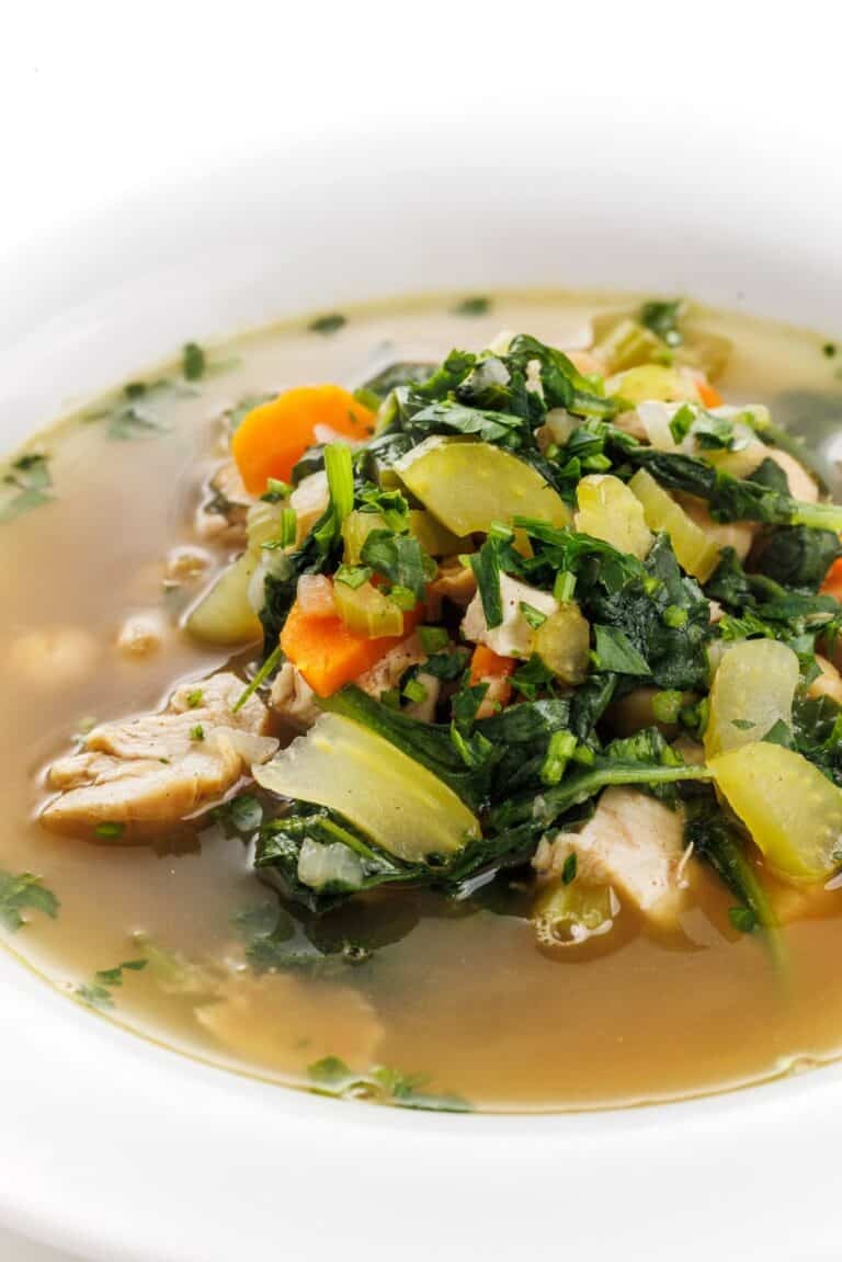 Easy Chicken Soup with Greens